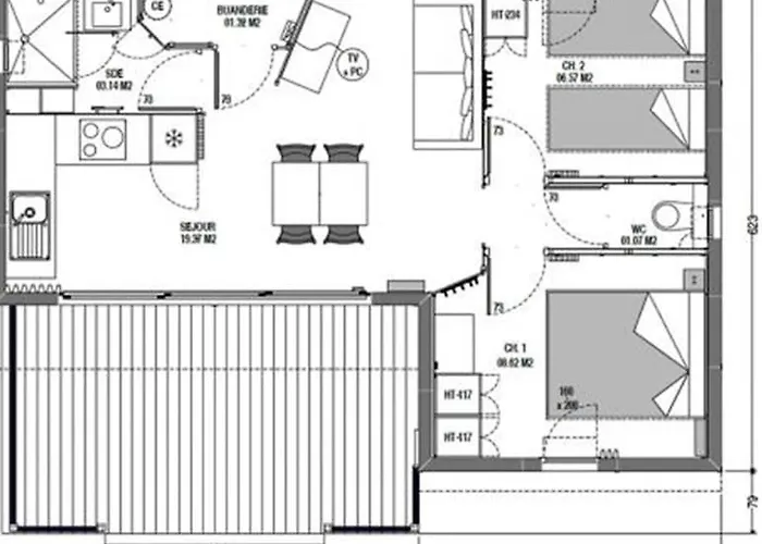 Dans Parc Résidentiel De Loisirs, Piscine, 150m De La Chalet *